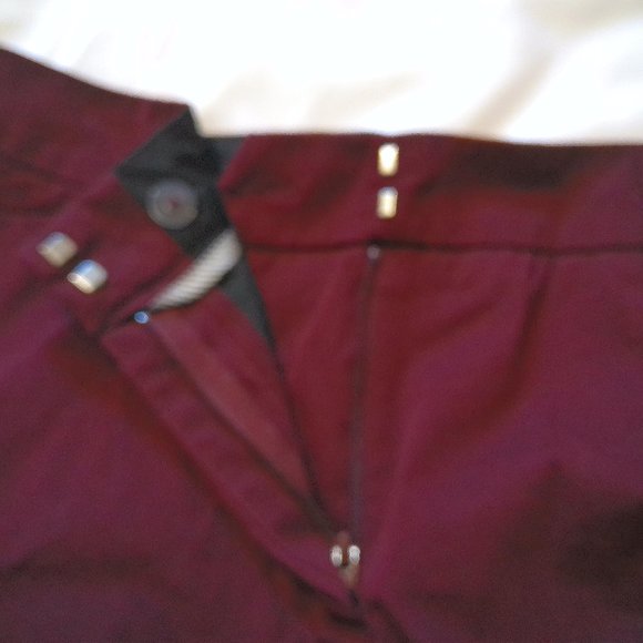 Burgundy Wine Dress Pants Straight Leg SZ 12 by Worthington - Picture 4 of 7